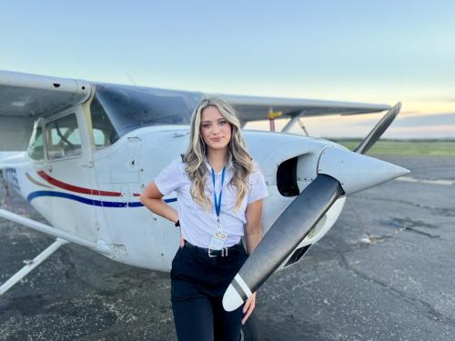 Denton Texas Flight School Female Student
